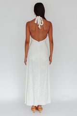 La Habra Halterneck Romper White