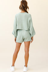Easy Breezy Drawstring Waist Shorts Green