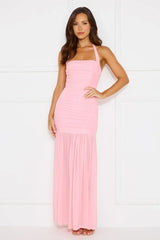 Aveline Halter Mesh Maxi Dress