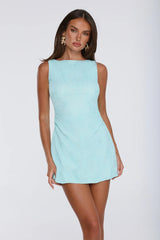 Cool Intent Mini Dress Aqua