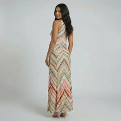 Emilia Chevron Maxi Dress