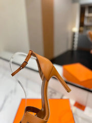HM Joy Heeled Sandals Brown Cowhide 294902